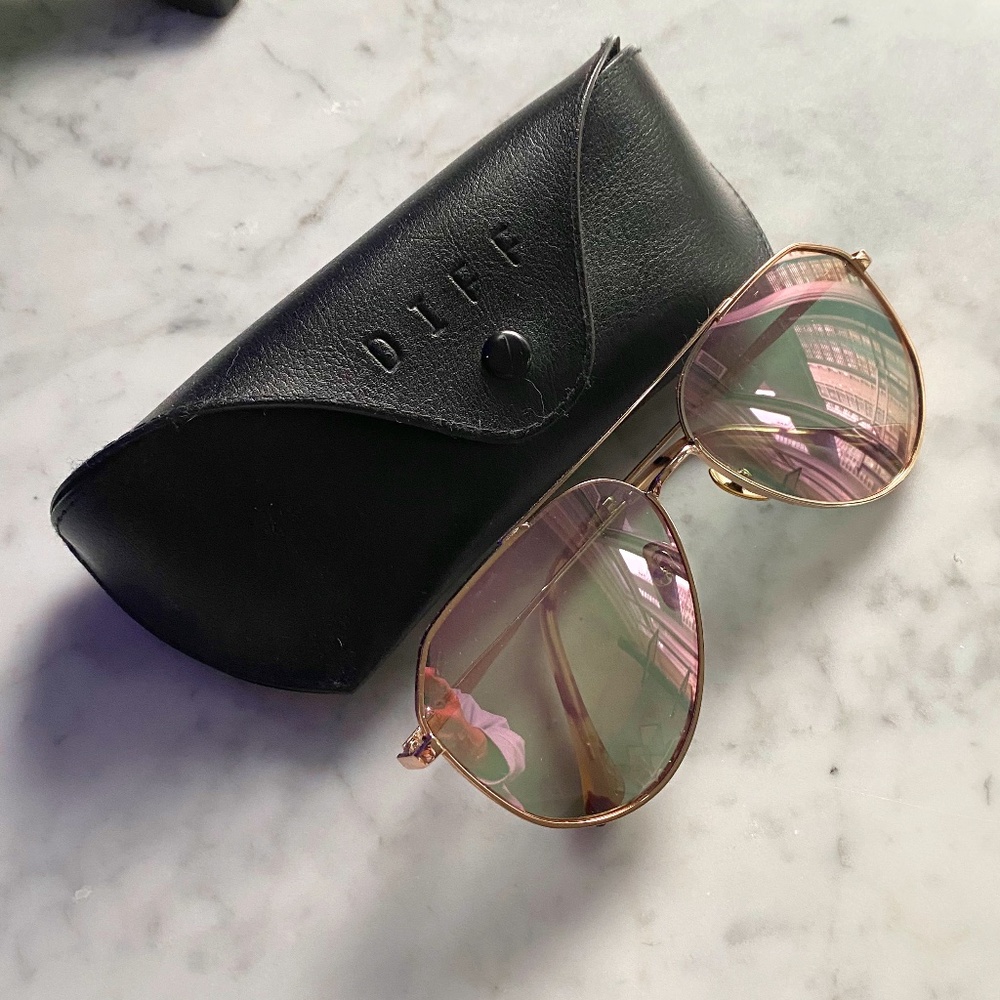 Diff Eyewear Sunglasses Dash 61mm Gradient Polarized Aviator